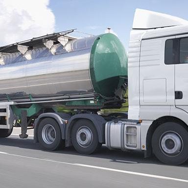 Tanker truck on the move on motorway